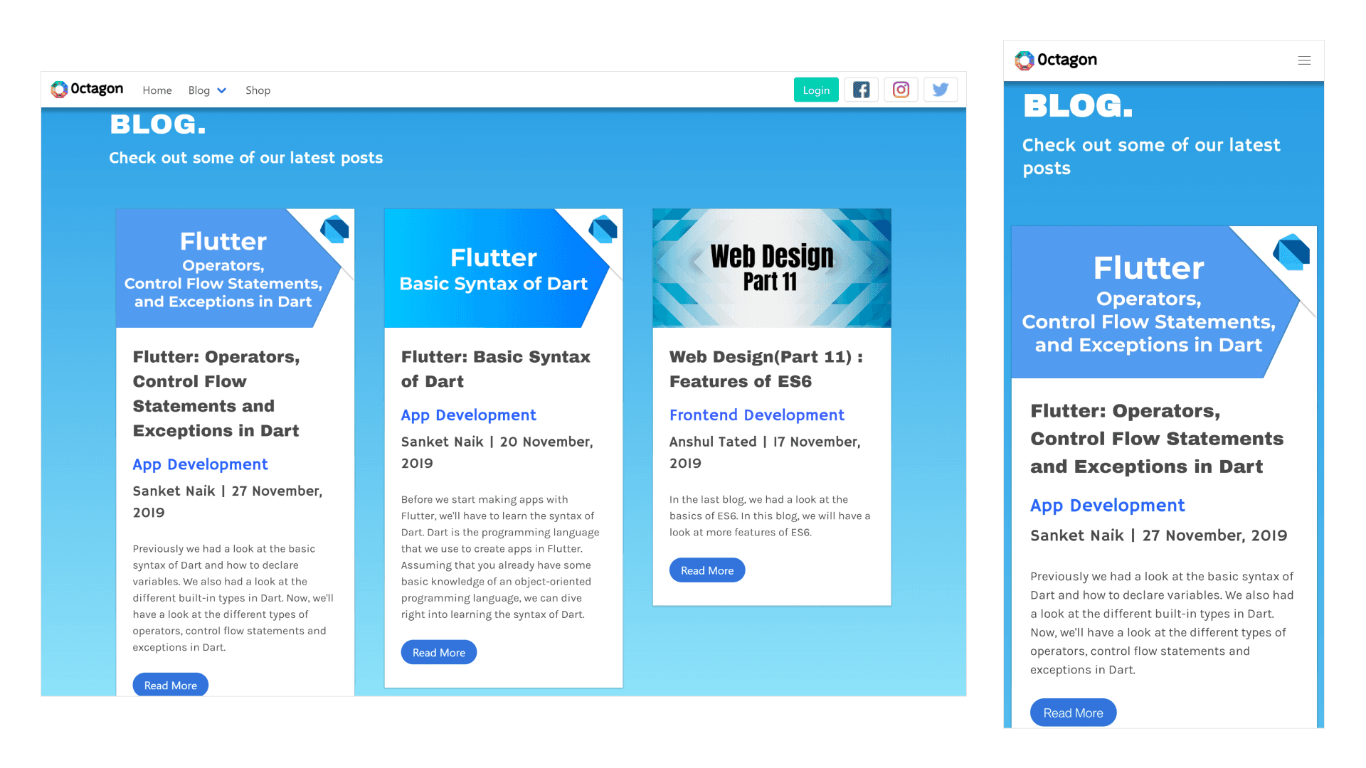 Home Page - Blog Section