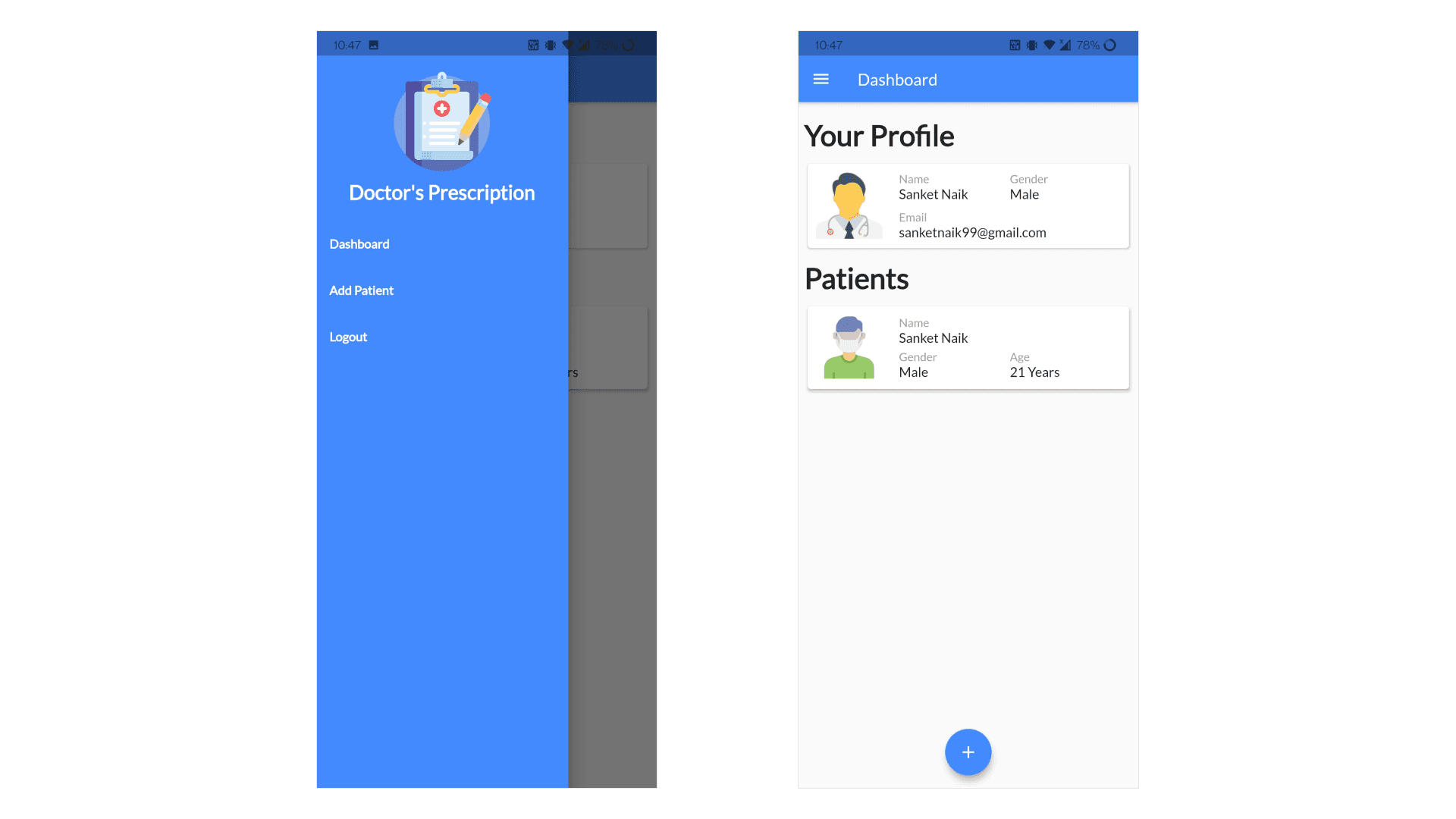 Doctor's Dashboard Page